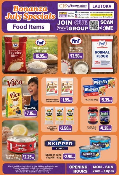 Bonanza July Specials - Food Items - Page 1