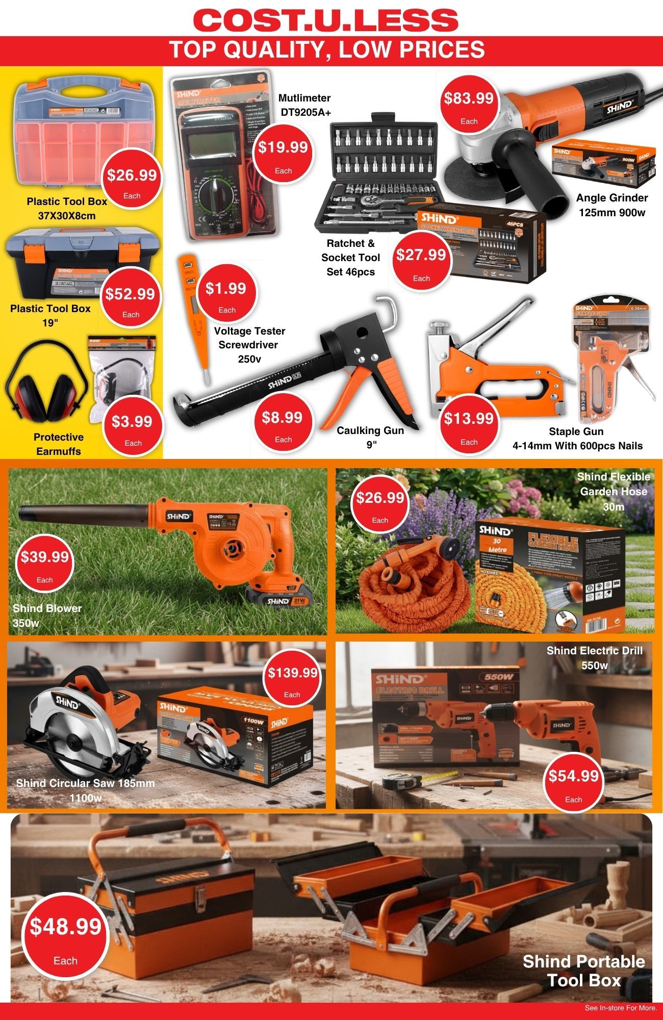 Cost.U.Less Tools & Equipment Range - Page 1