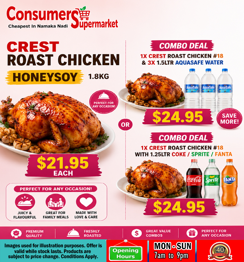 Crest Roast Chicken #18 Honeysoy 1.8kg