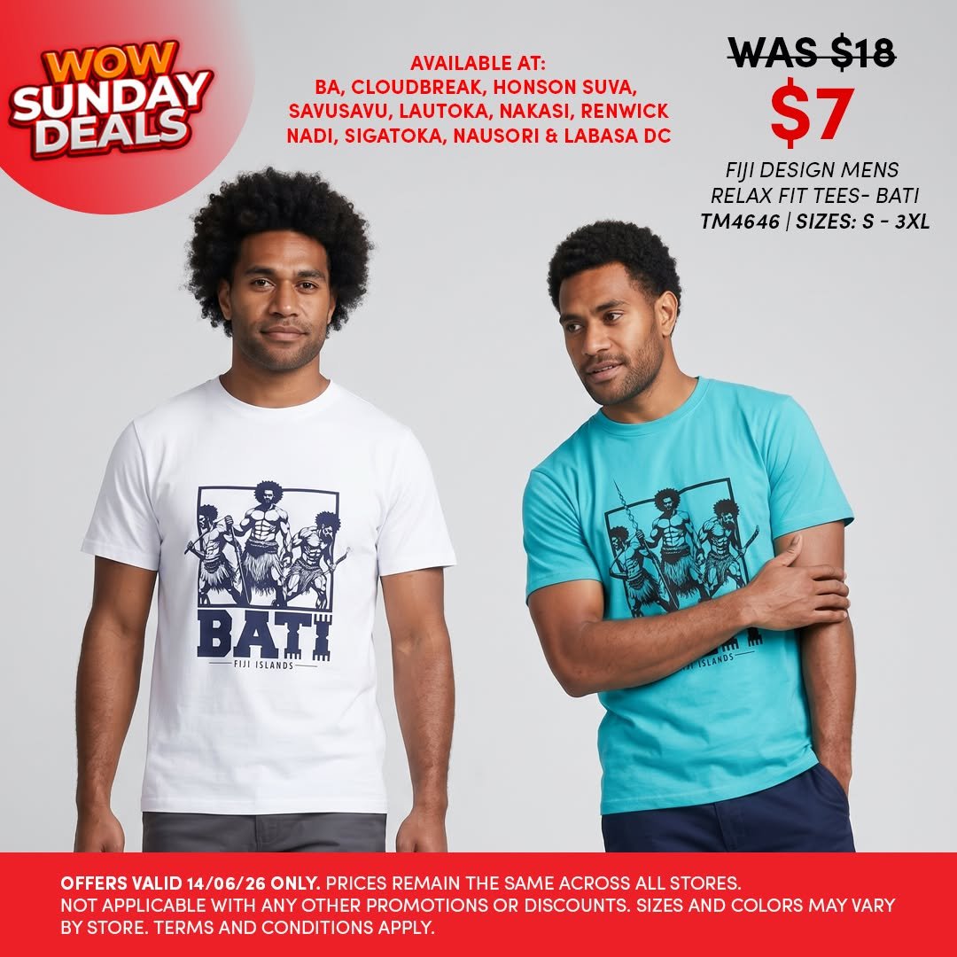 Fiji Design Mens Relax Fit Tees - Bati