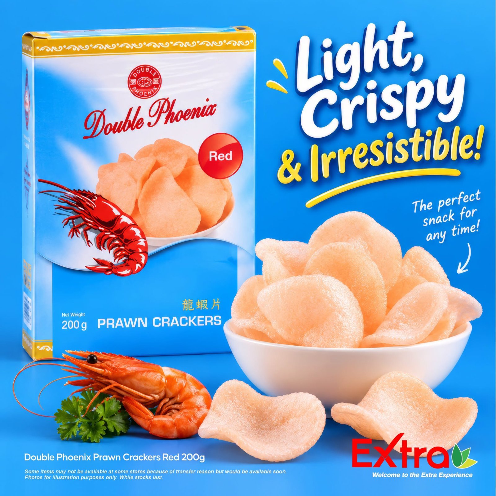 Double Phoenix Red Prawn Crackers 200g