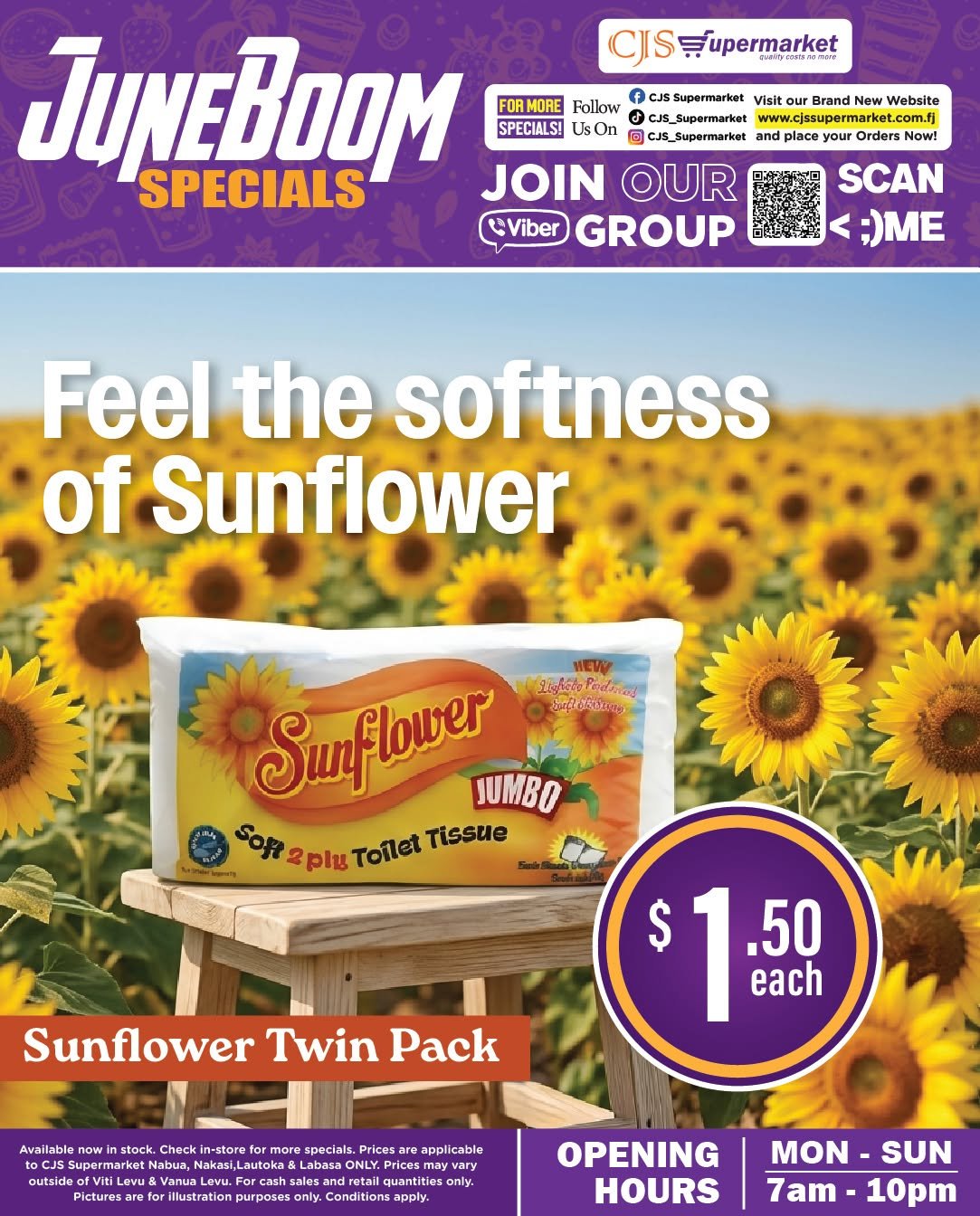 Sunflower Twin Pack Toilet Tissue