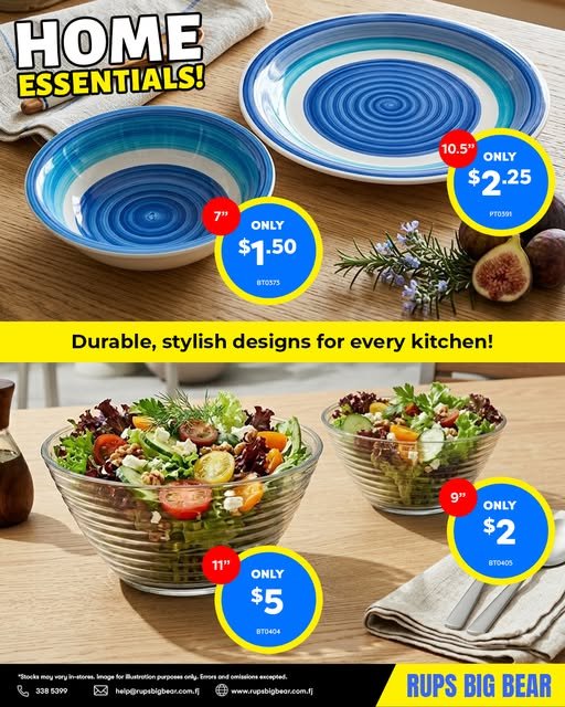 Home Essentials - Kitchen Bowls & Salad Bowls