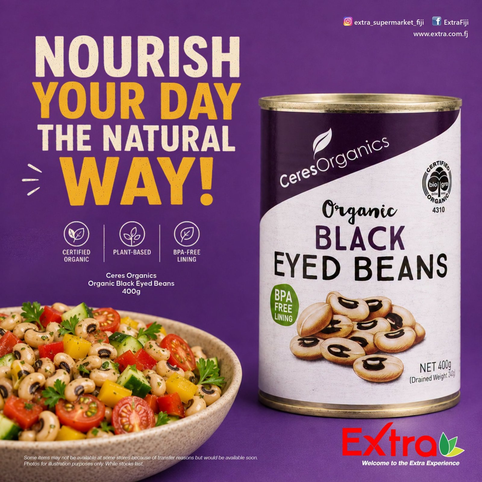Ceres Organics Organic Black Eyed Beans 400g