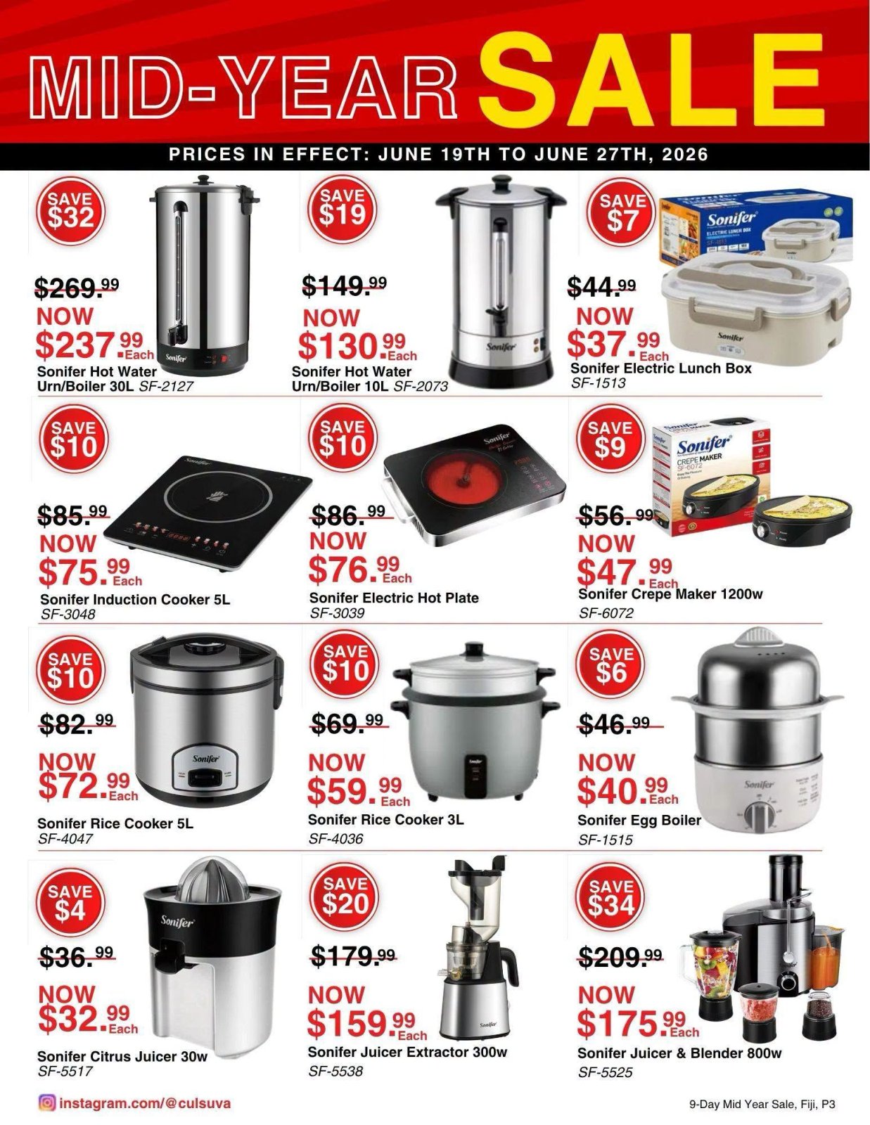 Mid-Year Sale - Sonifer Kitchen Appliances - Page 1