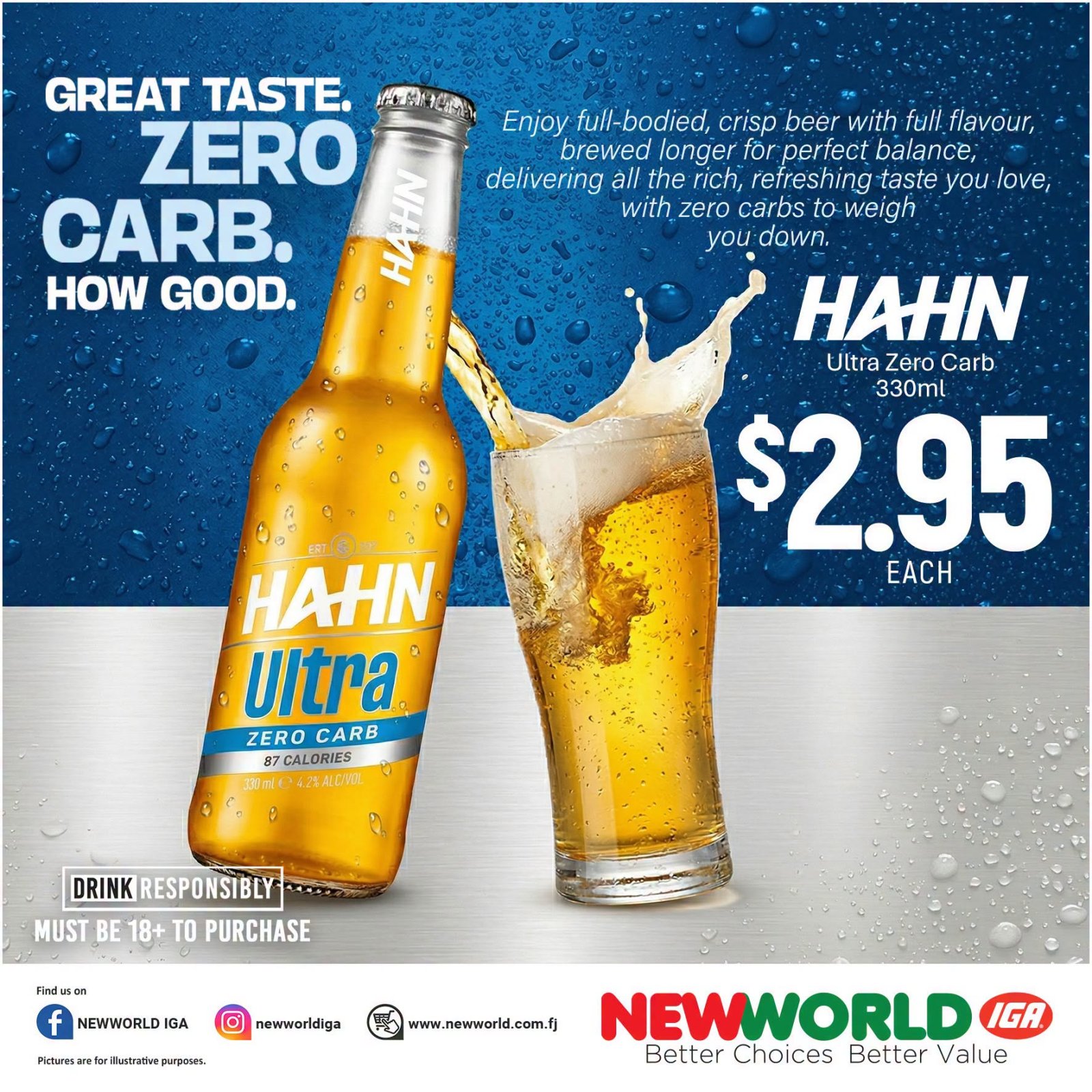 Hahn Ultra Zero Carb 330ml