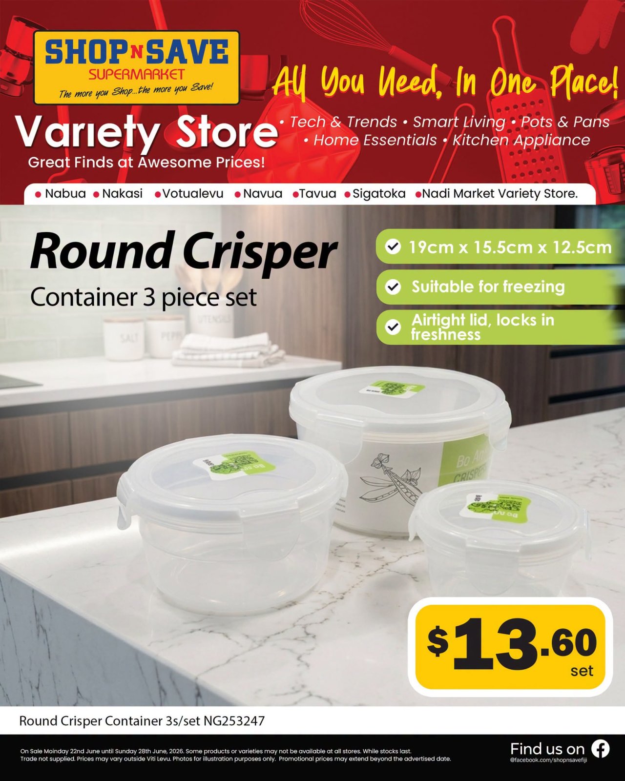 Round Crisper Container 3-Piece Set - Page 1