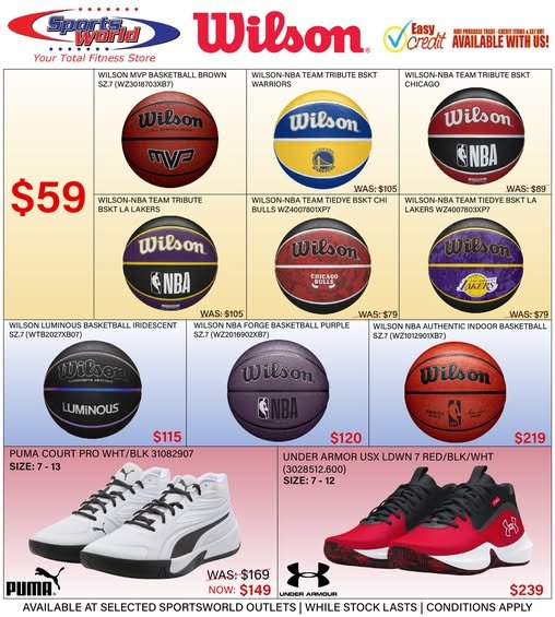 Wilson NBA Basketballs & Basketball Shoes