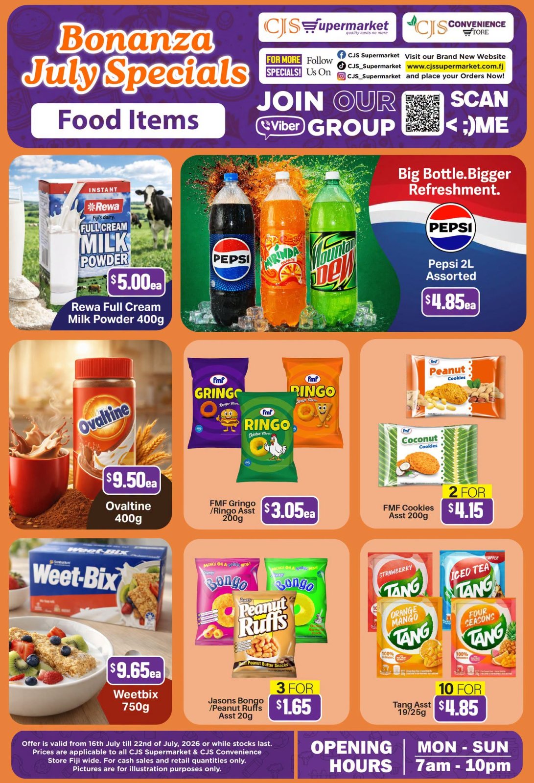 Bonanza July Specials - Food Items - Page 1