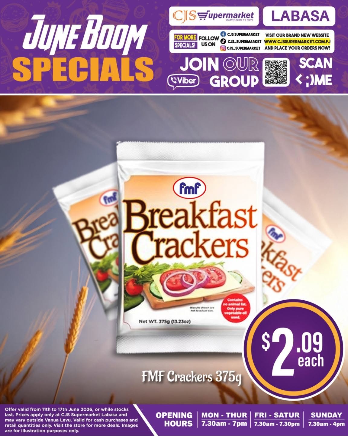 FMF Breakfast Crackers 375g
