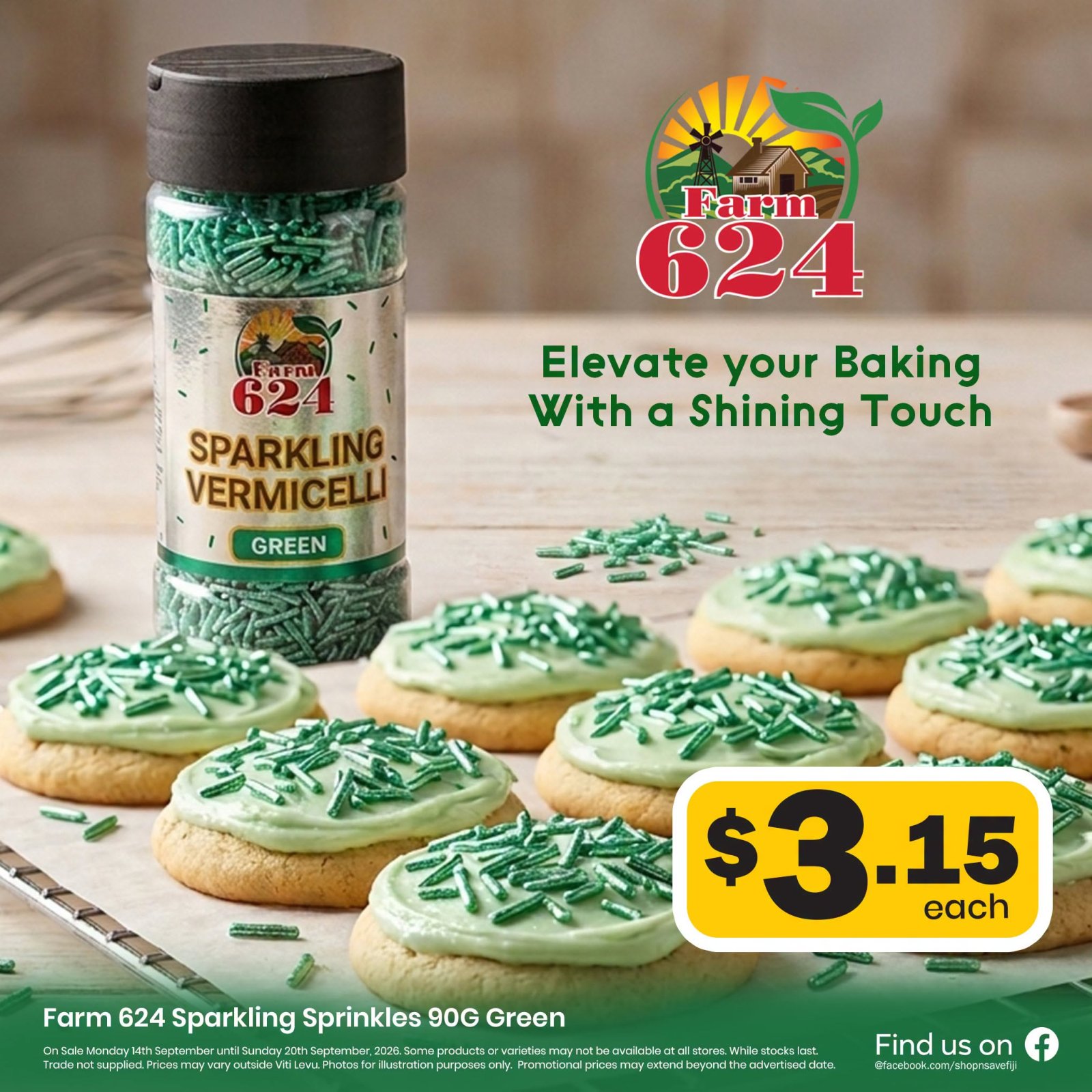 Farm 624 Sparkling Vermicelli Green 90G