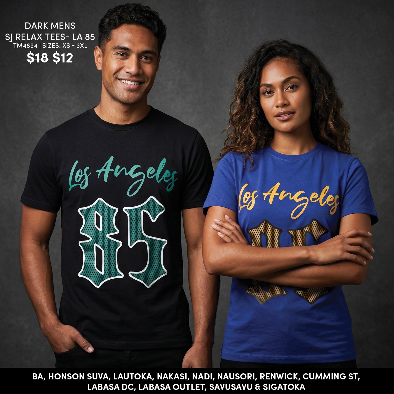 Dark Mens SJ Relax Tees - LA 85