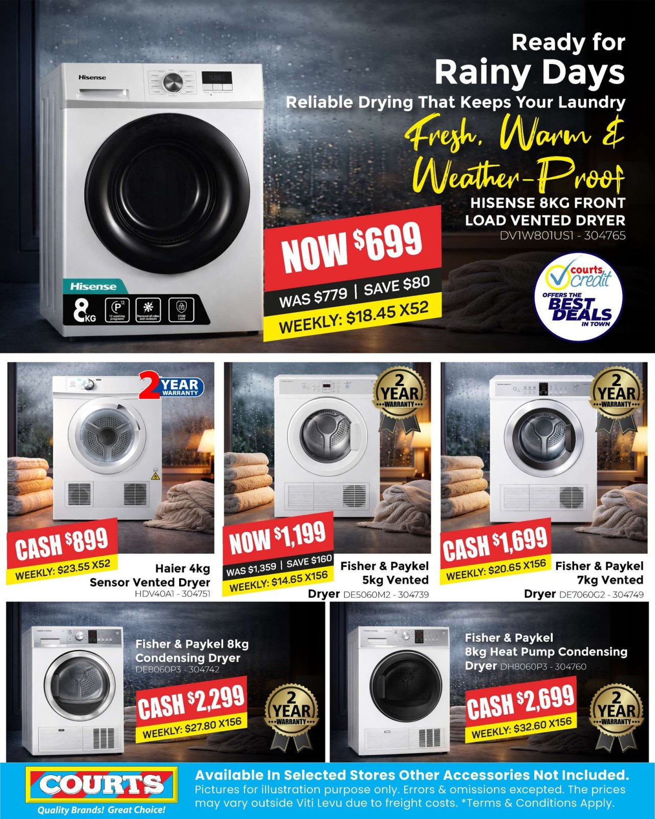 Ready for Rainy Days – Dryers & Washing Machines Sale