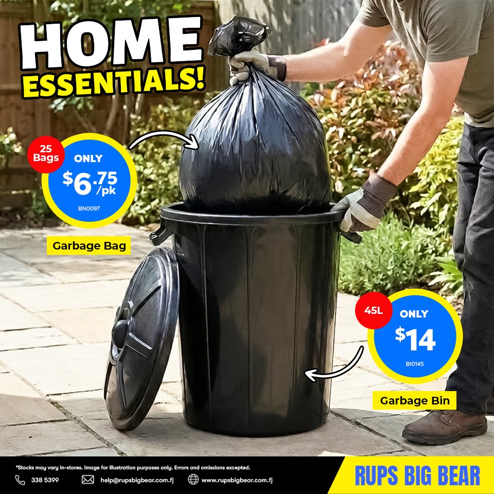 Home Essentials: Garbage Bin & Bags