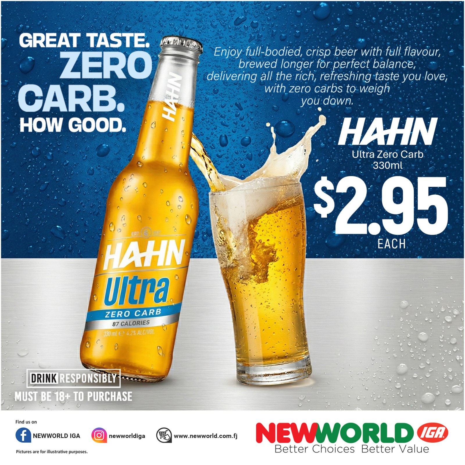 Hahn Ultra Zero Carb 330ml