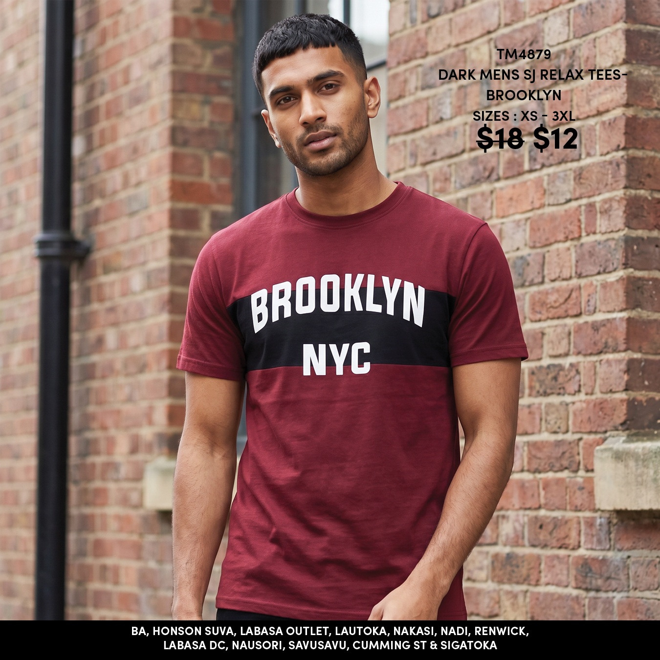 Dark Mens SJ Relax Tees - Brooklyn