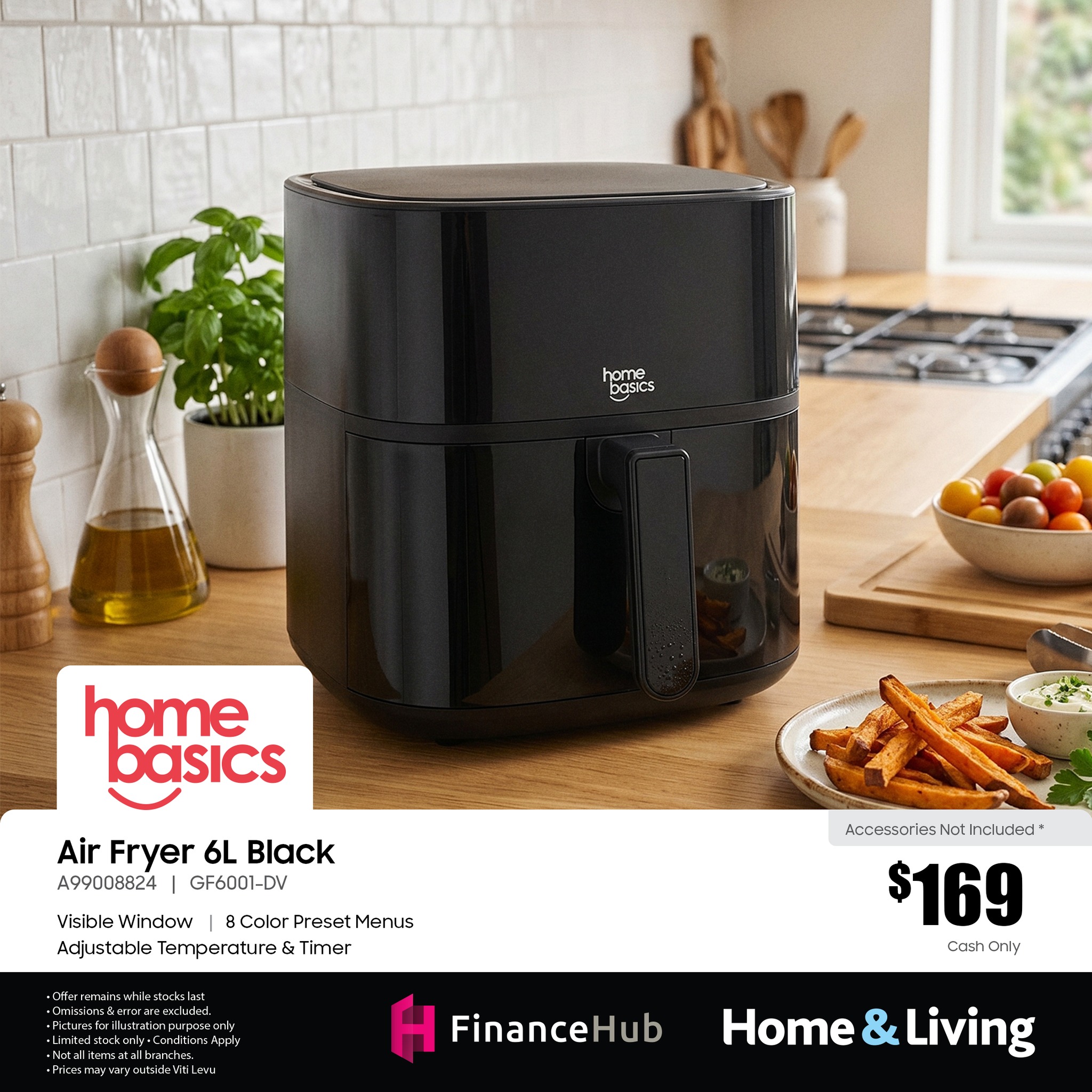 Air Fryer 6L Black