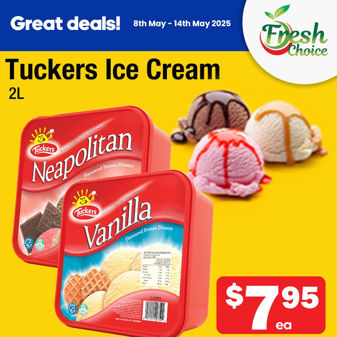 Tuckers Ice Cream 2L