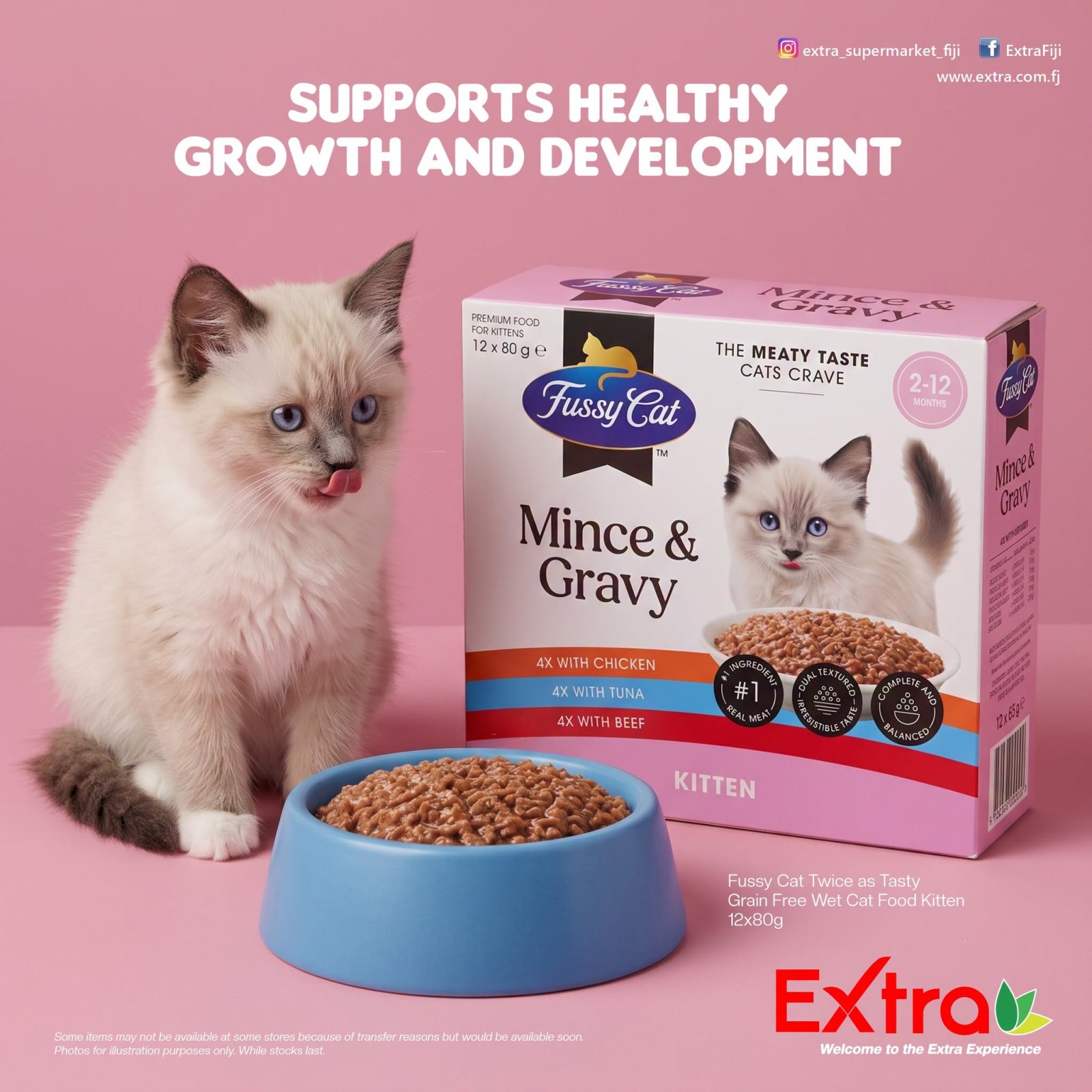 Fussy Cat Twice as Tasty Mince & Gravy Kitten Food