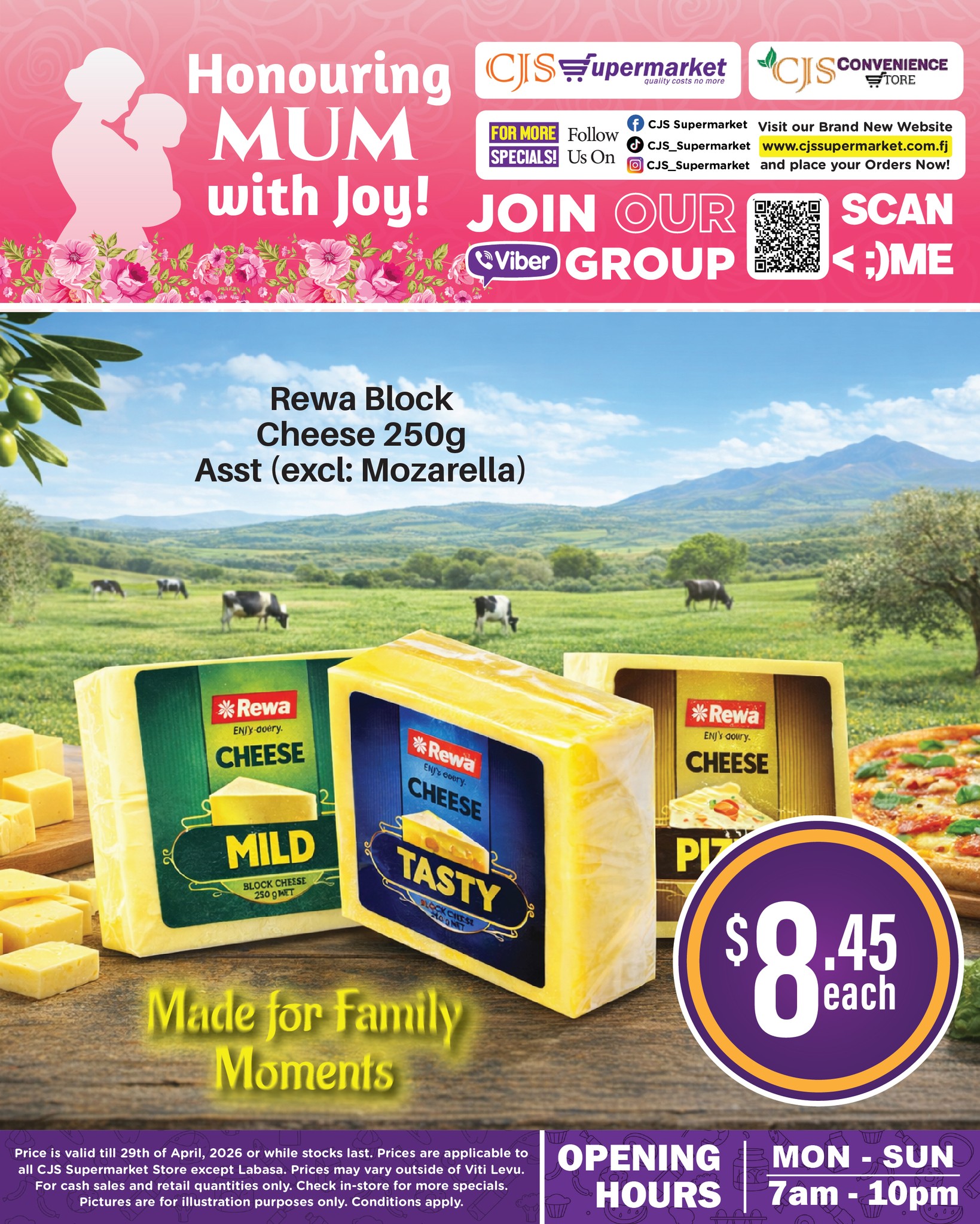 Rewa Block Cheese 250g Assorted